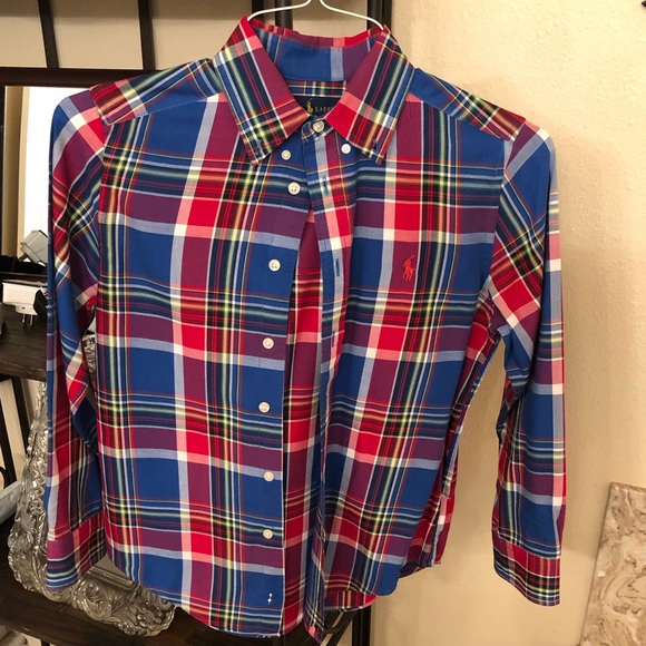Boys M (10-12) Ralph Lauren button down Polo - Picture 2 of 5